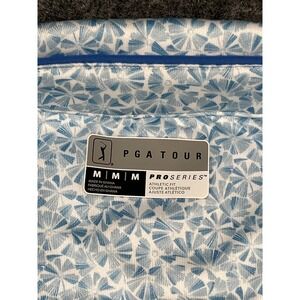 PGA Tour Pro Series Athletic Fit Golf Polo Shirt - Blue‎ Pattern - Men's